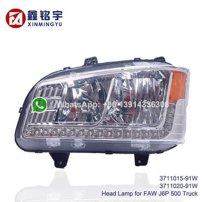 Harga bagus 3711015-91W 3711020-91W headlamp lampu depan untuk FAW J6P 500 truk suku cadang bagian tubuh 3711015-91W 3711020-91W on line