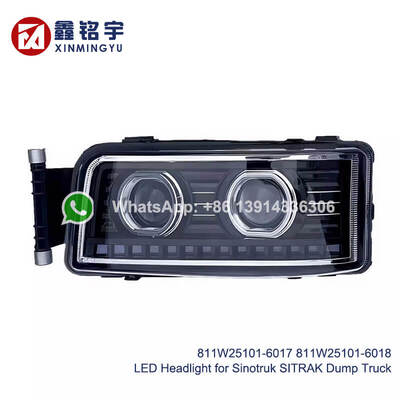 Harga bagus Lampu depan LED untuk Sinotruk SITRAK Dump Truck C7H G7H G5 Howo TX Modified Spotlight Ultra-Bright 811W25101-6017 811W25101-6018 on line
