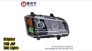 FAW J6P 500 Lampu Depan LED Truk Peningkatan Penggantian Lensa Ganda Sinar Tinggi Pabrik Cina